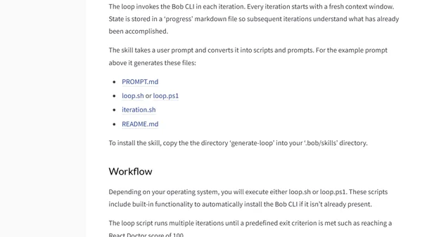 Loop Generation Skill for IBM Bob