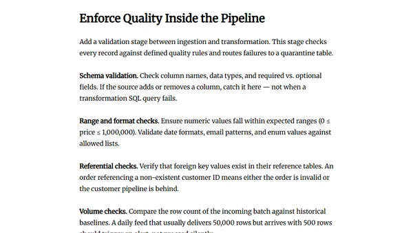 Data Quality Is a Pipeline Problem, Not a Dashboard Problem