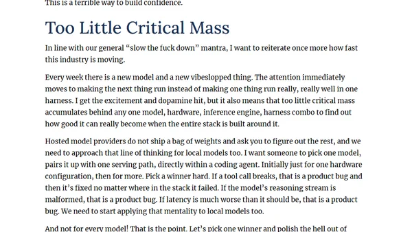 Pushing Local Models With Focus And Polish