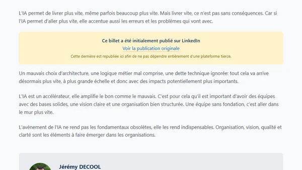L'IA accélère la valeur et les erreurs
