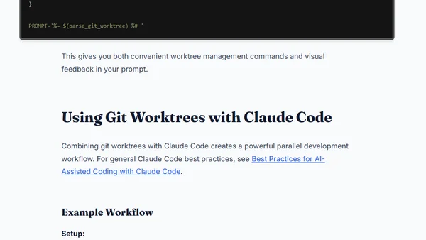 Using Git Worktrees to Parallelize AI Agents