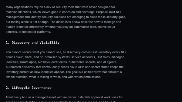 Non-Human Identity Sprawl