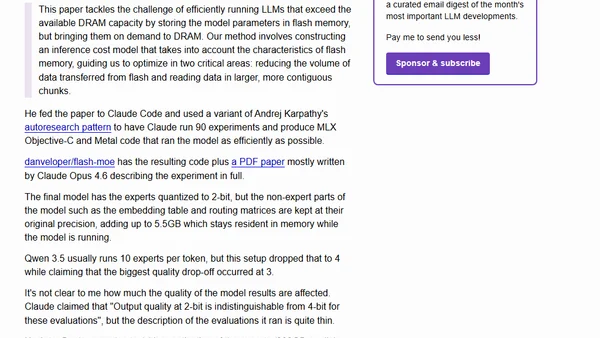 Autoresearching Apple's "LLM in a Flash" to run Qwen 397B locally