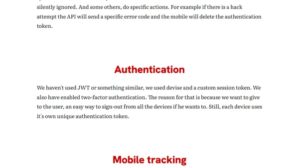 Mobile apps and some architecture