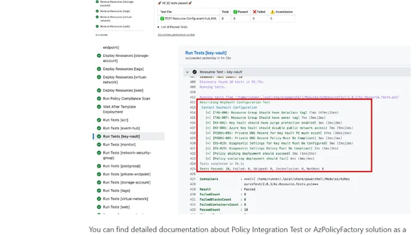 Policy Integration Testing Framework in AzPolicyFactory