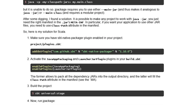 Publishing Scala applications with jpackage