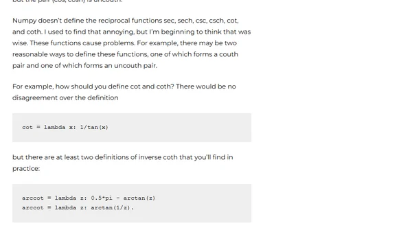 Couth and uncouth function pairs
