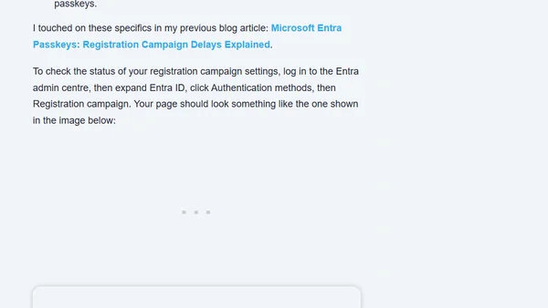 Registration Campaigns Now Include Passkeys in Microsoft Entra