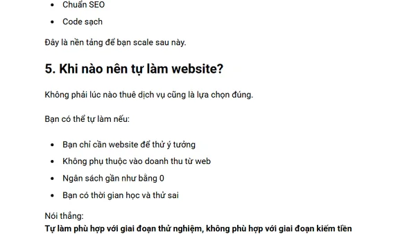 Tự Làm Website Hay Thuê Dịch Vụ: Lựa Chọn Nào Tốt Hơn?