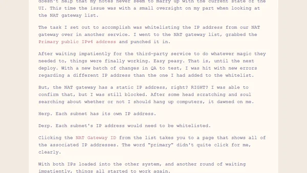 Whitelisting AWS NAT Gateway IP Addresses