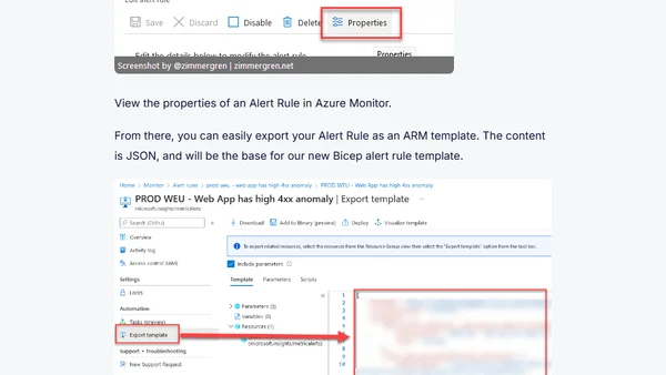 Create Azure Monitor Alert Rules with Azure Bicep