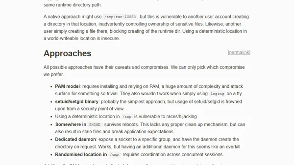 Creating an XDG_RUNTIME_DIR