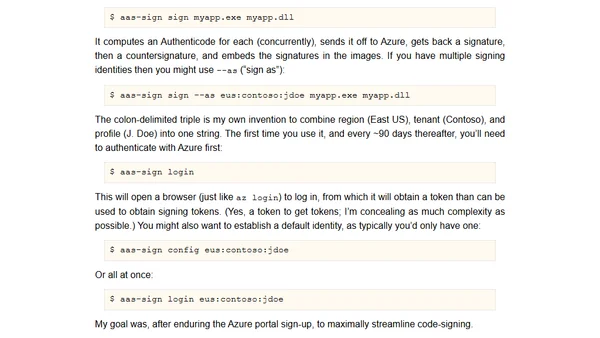 My brave new code-signing world