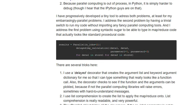 Writing parallel code in a readable way