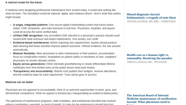 Why maintenance of certification varies widely: a system in crisis