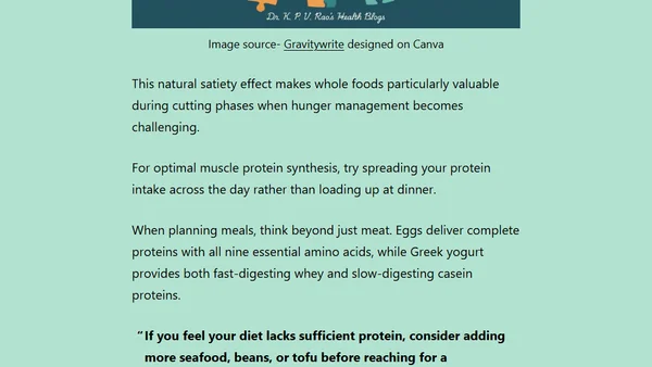 Food Proteins Vs Protein Supplements [contd.]