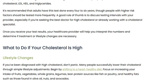 Understanding High Cholesterol and What to Do About It
