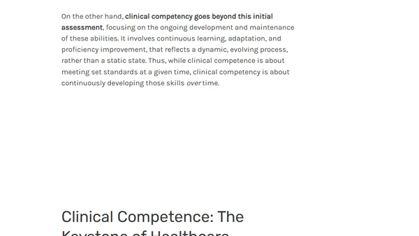 What is Clinical Competence?