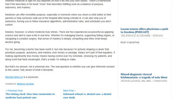 Informed consent for premeds: Is a medical career worth it?