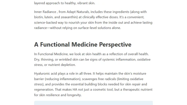 Hyaluronic Acid: The Deep Hydration Molecule Your Skin Has Been Waiting For