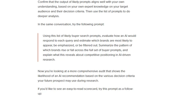 What Does AI Think of Your Brand vs. Competitors? This Prompt Shows You…