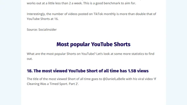 35 YouTube Shorts Statistics For 2026 (Growth & Trends)