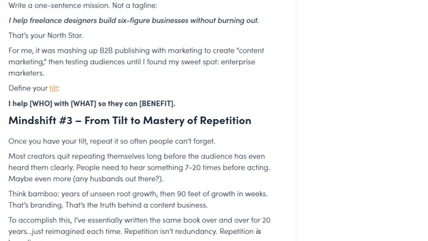 The 6 Mindset Shifts That Separate Creator Winners from Quitters